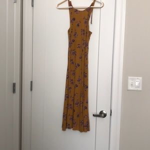 midi dress with tie back & slots in front